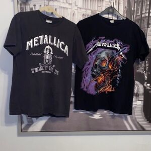 Metallica Whiskey In The Jar & Push head Concert T-shirts lot
